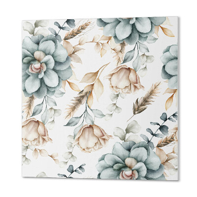 Samoprzylepne płytki na ścianę Roślinny wzór kwiatowy