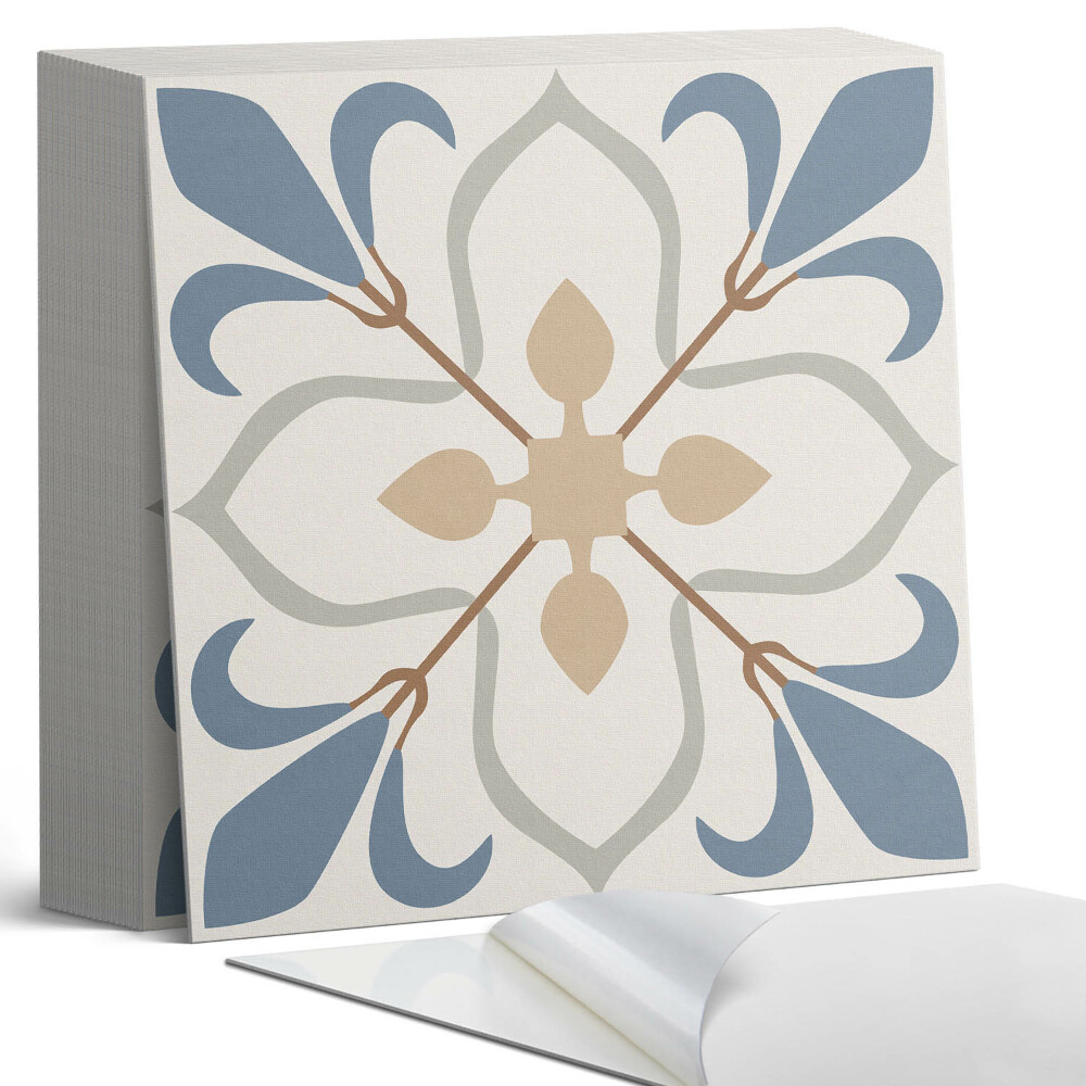 Kafelki samoprzylepne Kwiatowy motyw z liśćmi