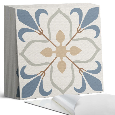 Kafelki samoprzylepne Kwiatowy motyw z liśćmi