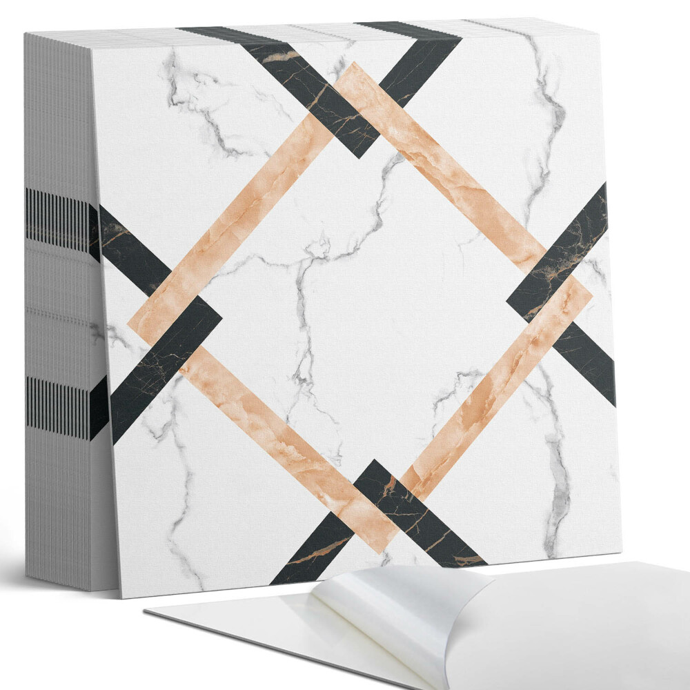 Samoprzylepne płytki Nowoczesne marmurowe motywy geometryczne