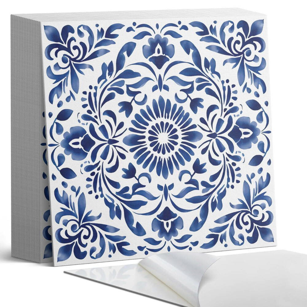 Kafelki samoprzylepne Kwiatowy motyw z dekoracyjnymi elementami