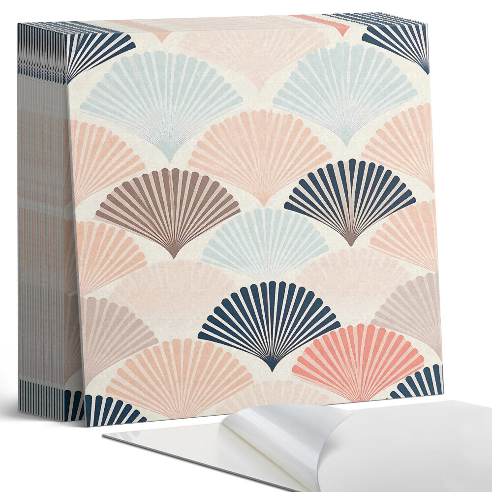 Kafelki samoprzylepne Fale z motywem wachlarzy