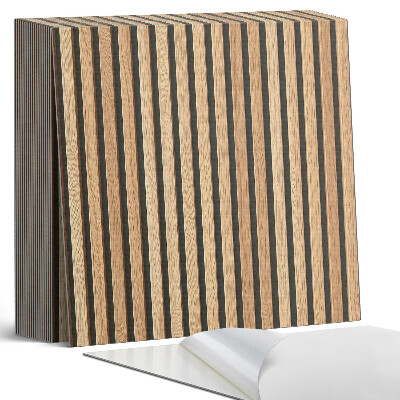 Samoprzylepne płytki na ścianę Pionowe linie na desce