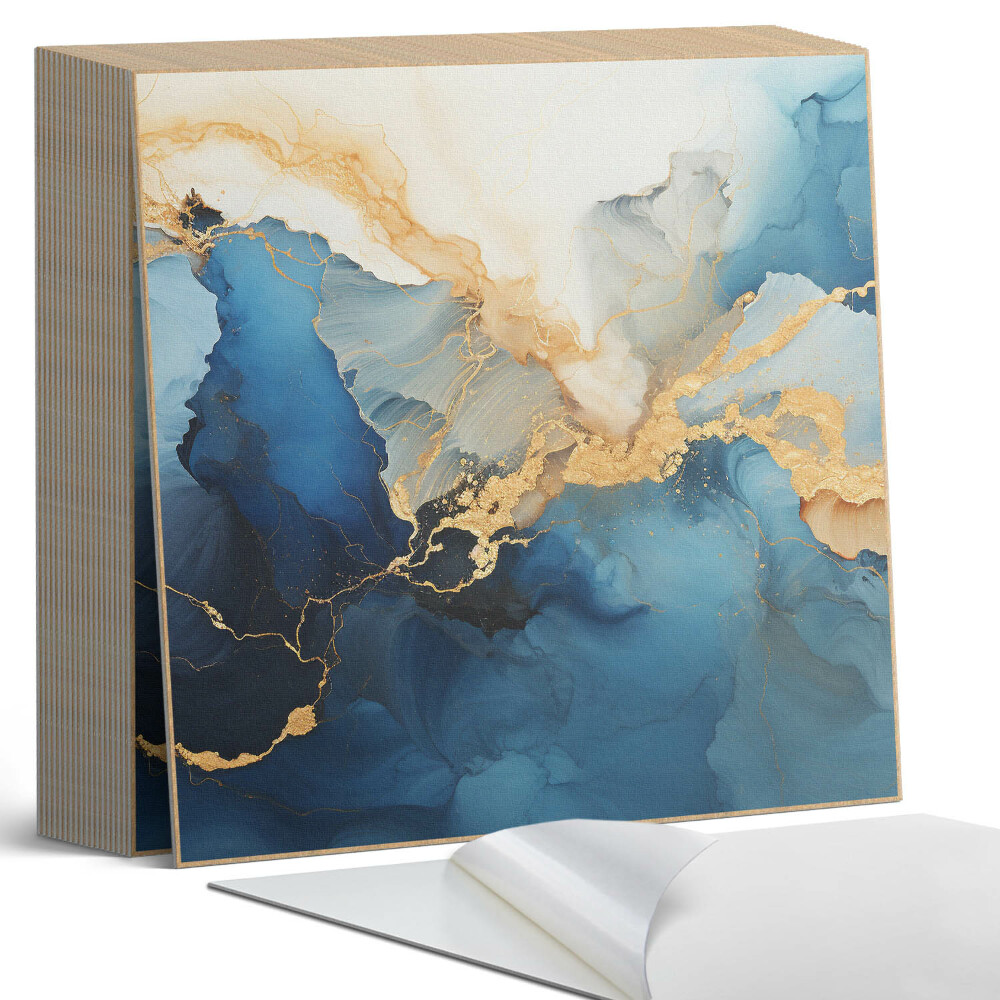 Samoprzylepne płytki na ścianę Fale w abstrakcyjnym stylu