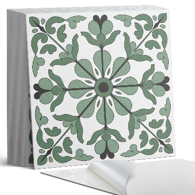 Samoprzylepne płytki Roślinna symetria w harmonijnym stylu