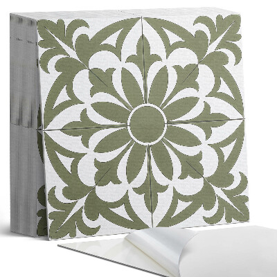 Samoprzylepne płytki na ścianę Kwiatowa kompozycja z liśćmi