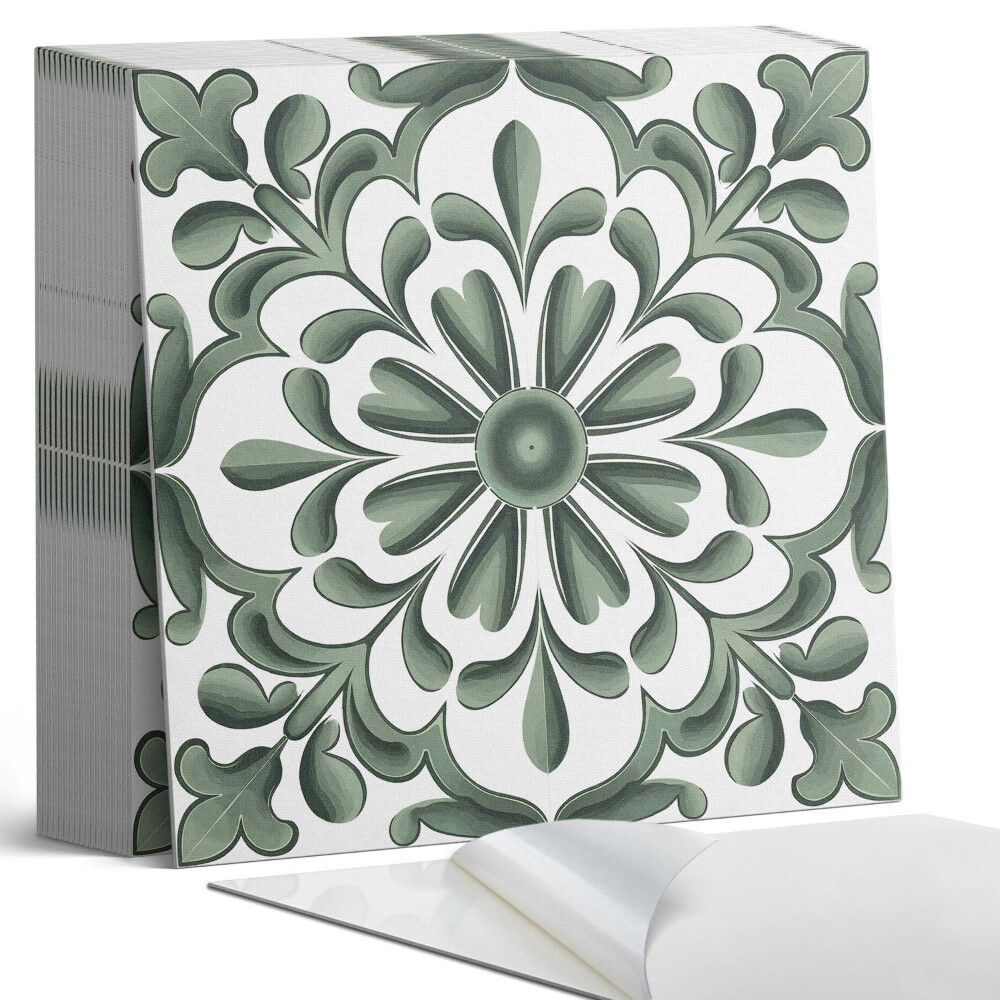 Samoprzylepne płytki na ścianę Motyw roślinny w kole