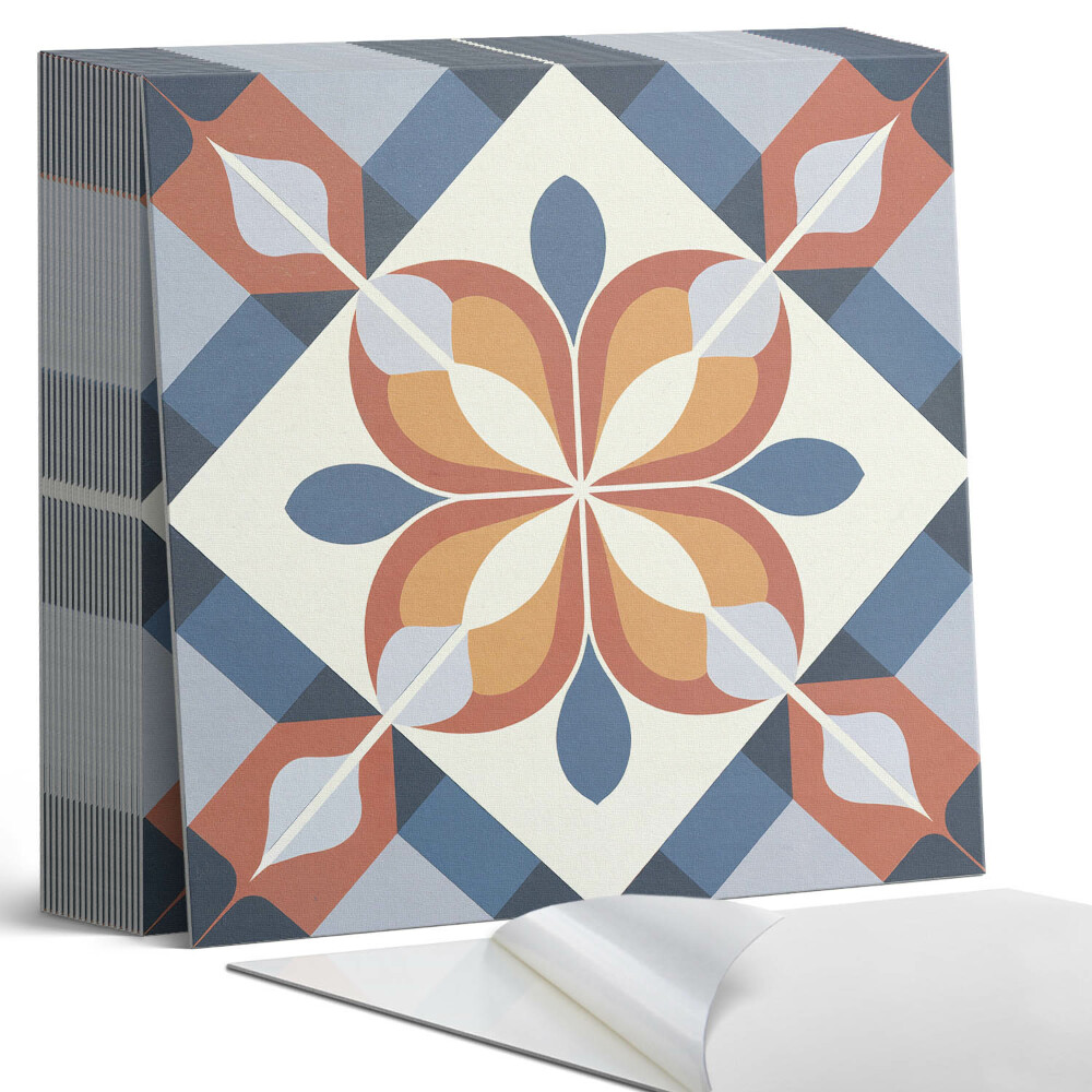 Kafelki samoprzylepne Kwiatowy motyw w geometrycznym stylu