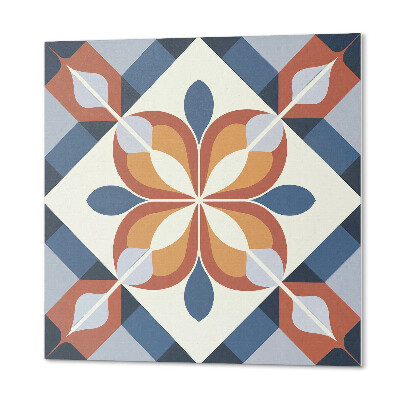 Kafelki samoprzylepne Abstrakcyjny wzór kwiatów w formie geometrycznej