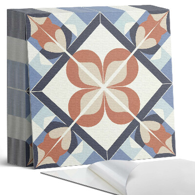 Samoprzylepne płytki na ścianę Kwiatowy wzór w symetrycznych kształtach