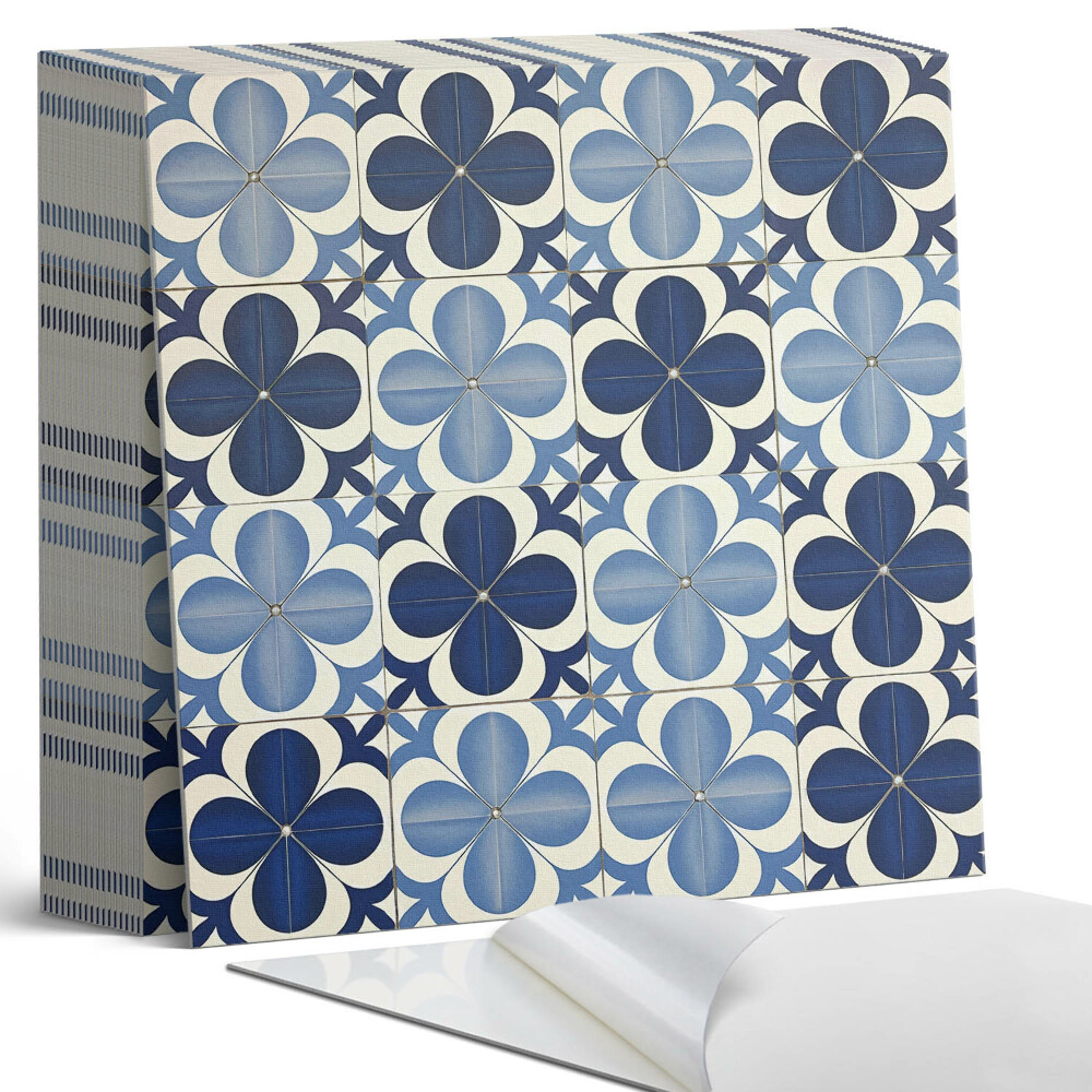 Samoprzylepne płytki na ścianę Kwiatowe kształty w geometrii