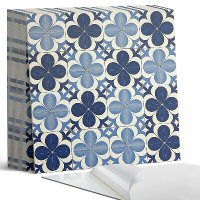 Samoprzylepne płytki na ścianę Kwiatowe kształty w geometrii