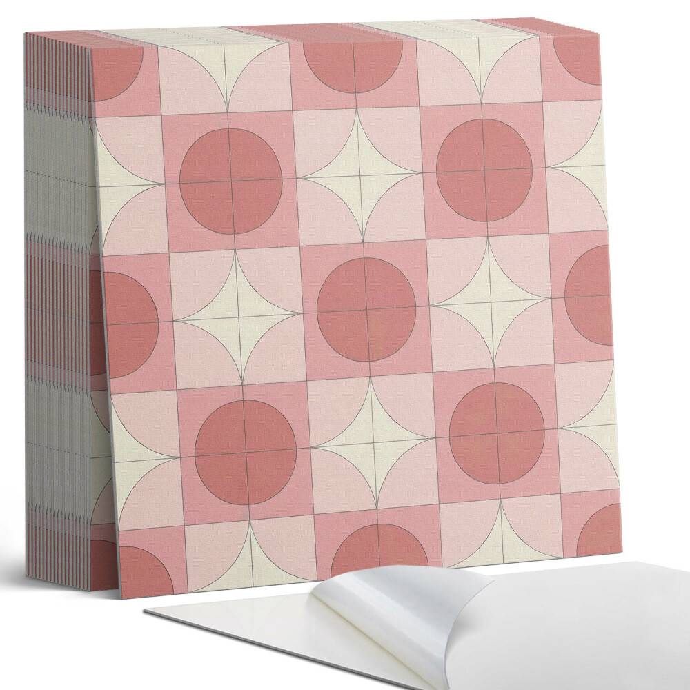 Samoprzylepne płytki Okręgi i kwiatowe akcenty