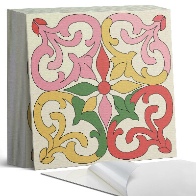 Samoprzylepne płytki na ścianę Kwiatowy motyw z dekoracyjnymi detalami