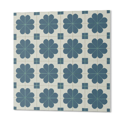 Samoprzylepne płytki na ścianę Kwiaty w kratkę