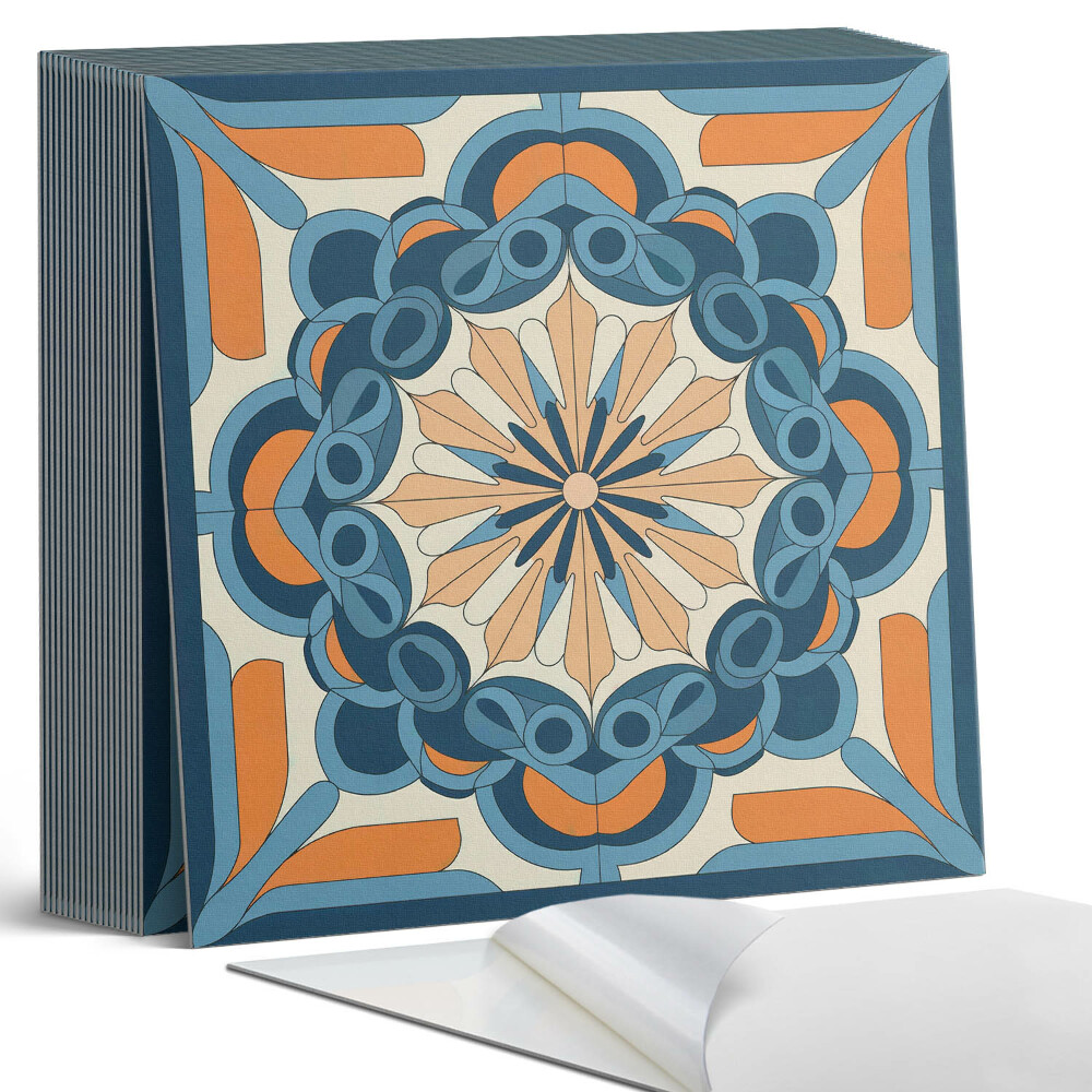 Kafelki samoprzylepne Kwiatowa mandala w harmonijnych kręgach