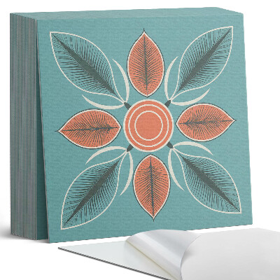 Samoprzylepne płytki Kwiatowy motyw z zielonymi liśćmi