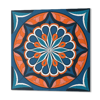 Samoprzylepne płytki na ścianę Liściasta mandala w stylu