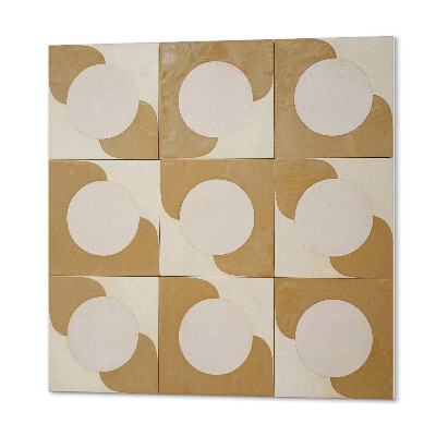 Samoprzylepne płytki na ścianę Motyw kół i łuków w geometrycznym stylu