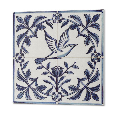 Samoprzylepne płytki na ścianę Wzór ptaka pośród roślinności