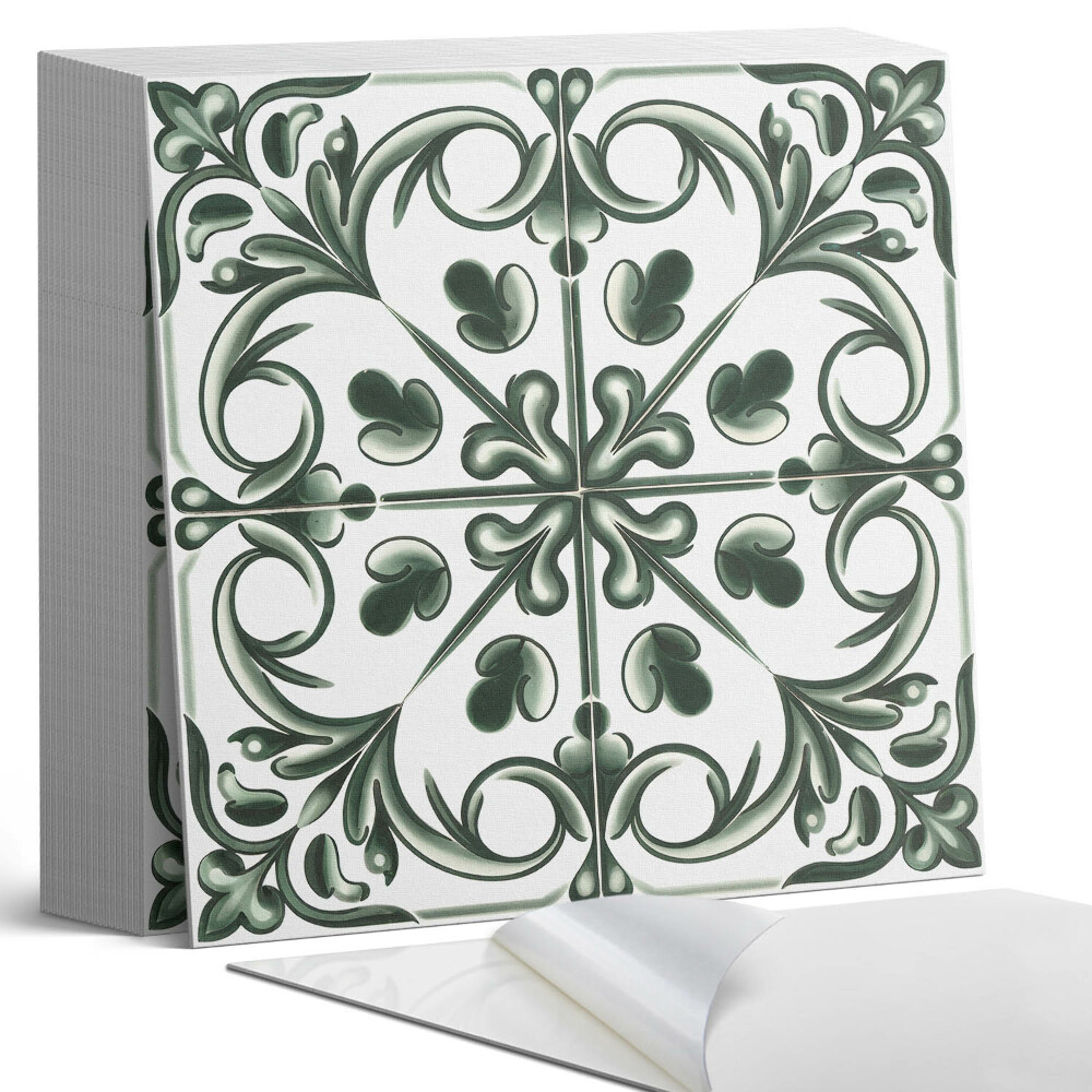 Kafelki samoprzylepne Roślinny wzór w formie kafelka