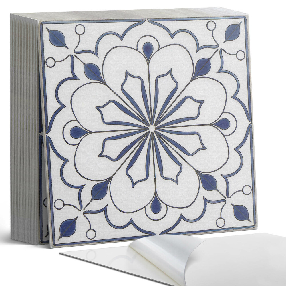 Samoprzylepne płytki Kwiatowy motyw w stylu ceramicznym