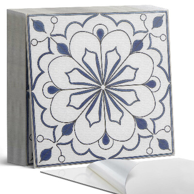 Samoprzylepne płytki Kwiatowy motyw w stylu ceramicznym