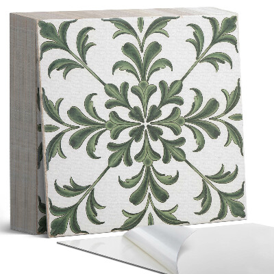 Samoprzylepne płytki na ścianę Roślinny wzór na ceramice