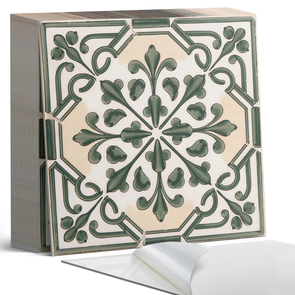 Samoprzylepne płytki na ścianę Roślinny motyw na kafelku