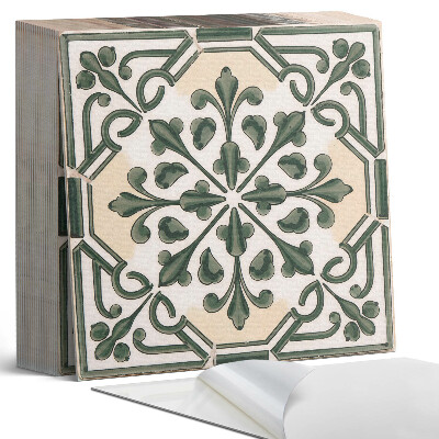 Samoprzylepne płytki na ścianę Roślinny motyw na kafelku