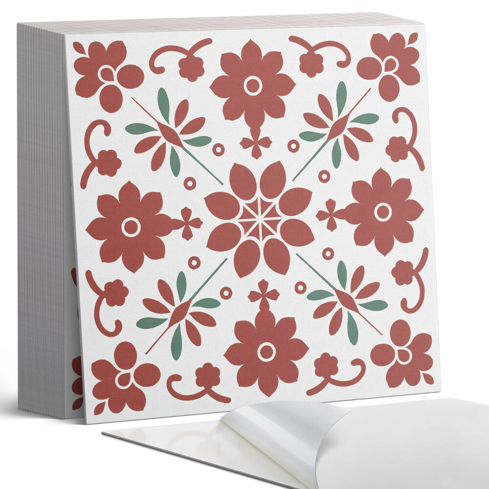 Samoprzylepne płytki Kwiatowy motyw z liśćmi