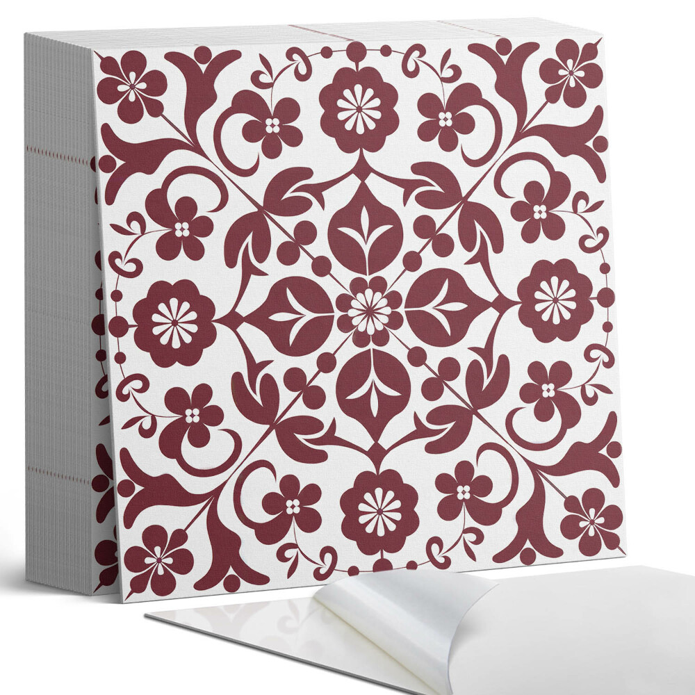 Samoprzylepne płytki na ścianę Florystyczny wzór z dekoracyjnymi detalami