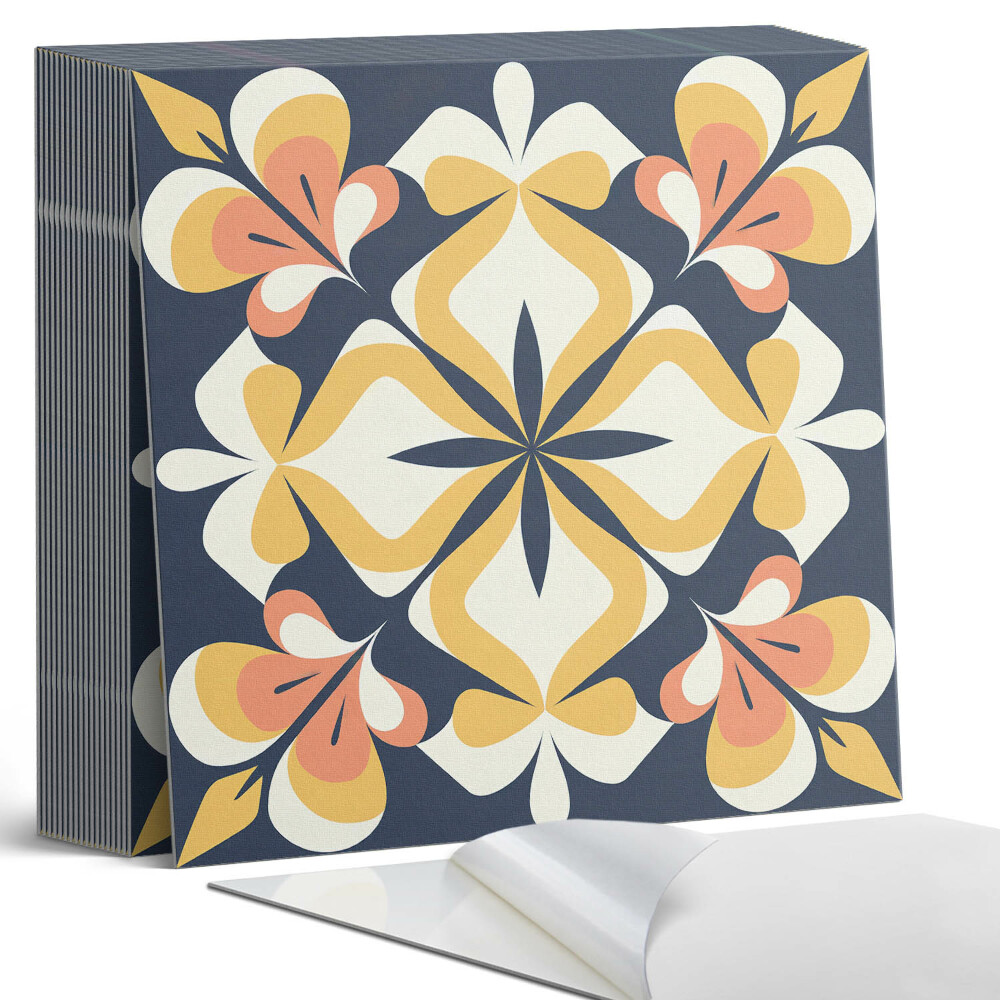 Samoprzylepne płytki Kwiatowy motyw w formie geometrii