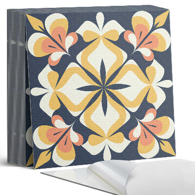 Samoprzylepne płytki Kwiatowy motyw w formie geometrii