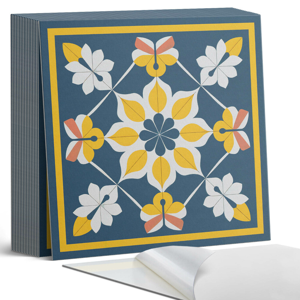 Samoprzylepne płytki Kwiatowa harmonia w symetrii