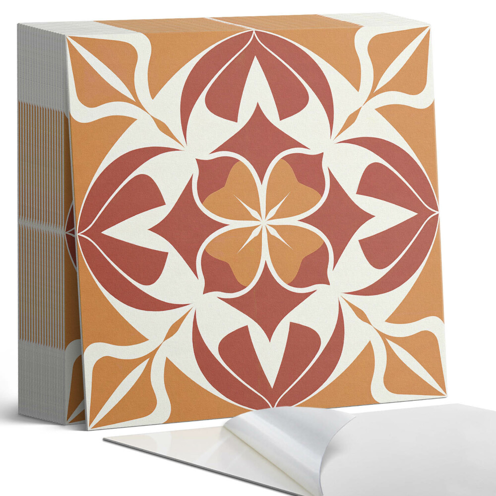 Samoprzylepne płytki na ścianę Roślinny motyw w symetrycznym układzie