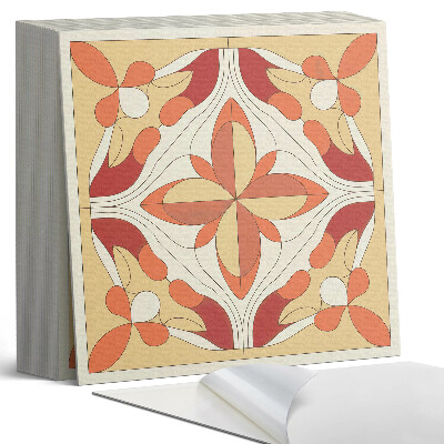 Samoprzylepne płytki Kwiatowa abstrakcja w nowoczesnym stylu