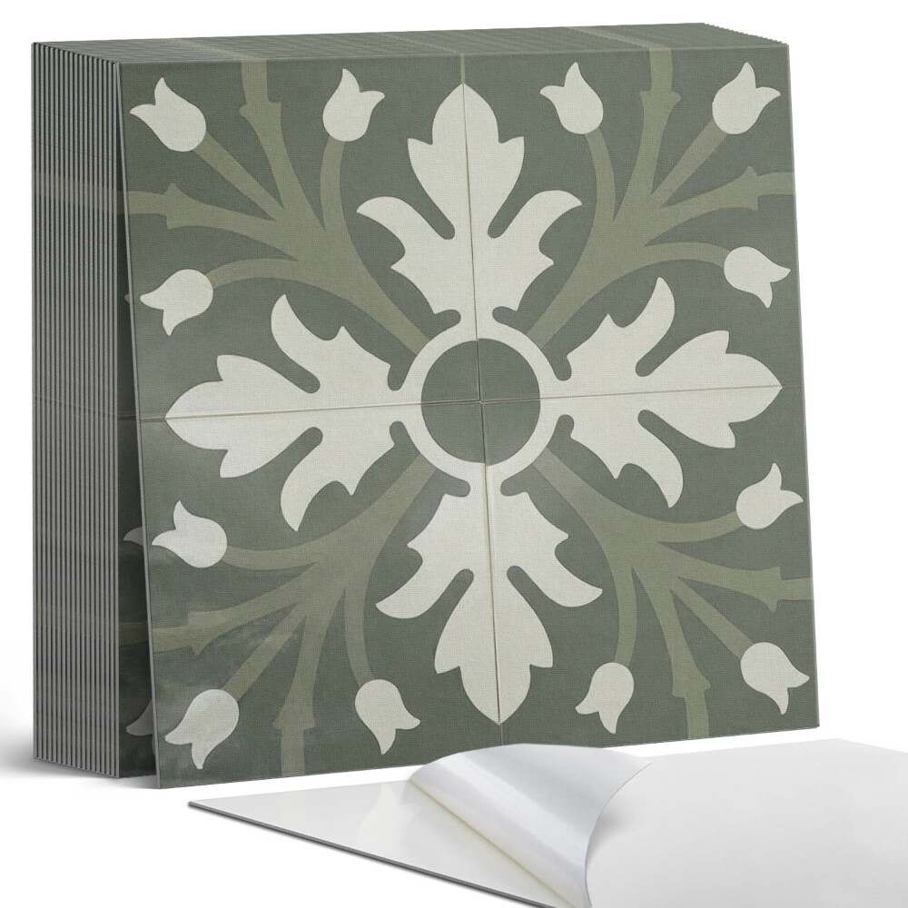 Samoprzylepne płytki na ścianę Roślinny motyw na kafelkach