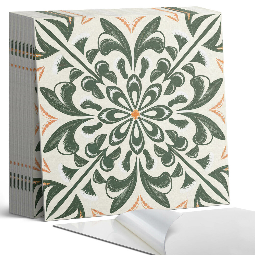 Samoprzylepne płytki na ścianę Kwiatowy motyw z liśćmi