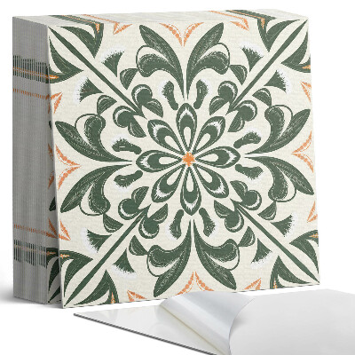 Samoprzylepne płytki na ścianę Kwiatowy motyw z liśćmi