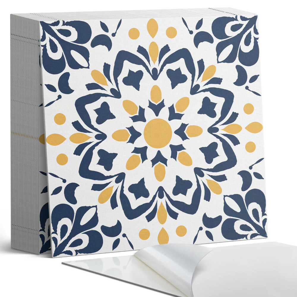 Kafelki samoprzylepne Kwiatowa mandala w artystycznym stylu