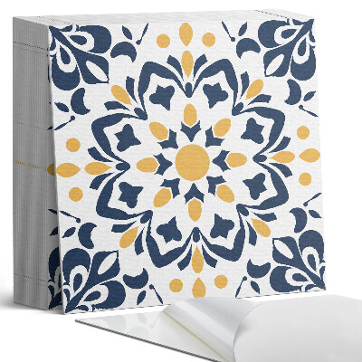 Kafelki samoprzylepne Kwiatowa mandala w artystycznym stylu