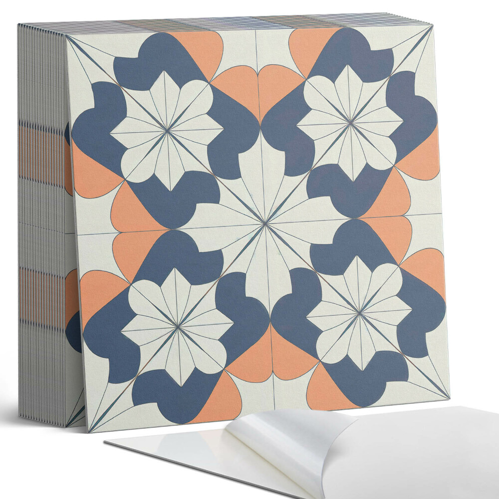 Samoprzylepne płytki na ścianę Kwiatowy motyw geometryczny