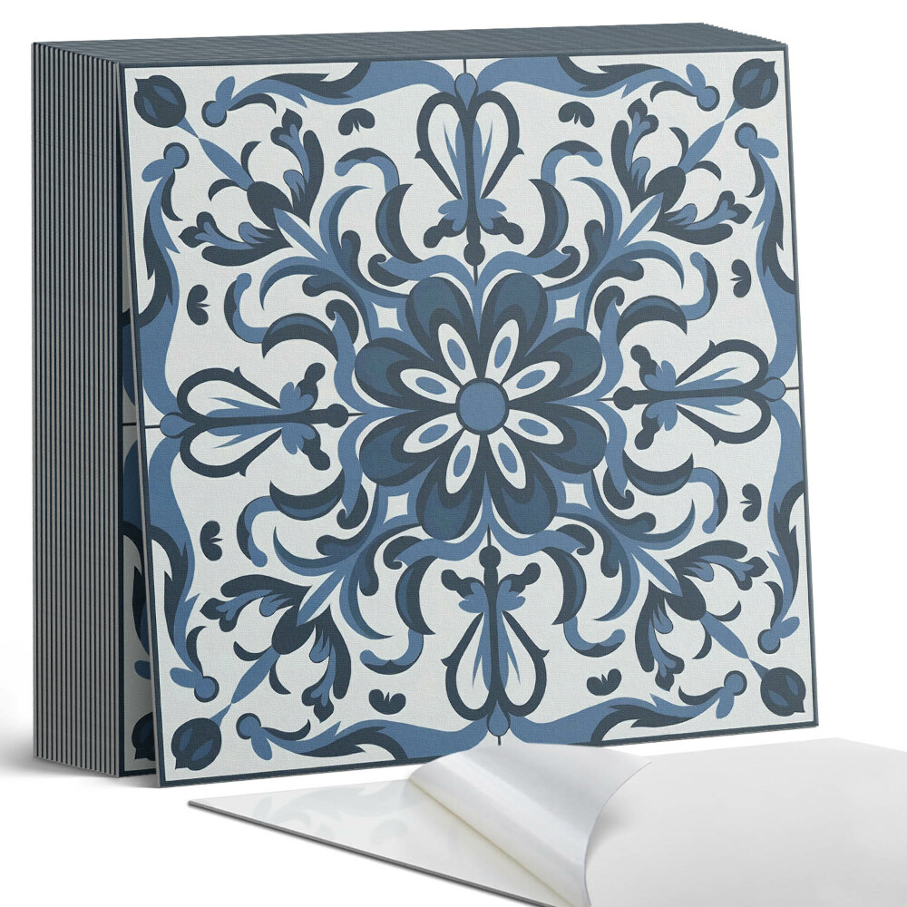 Kafelki samoprzylepne Kwiatowe motywy z dekoracyjnymi detalami