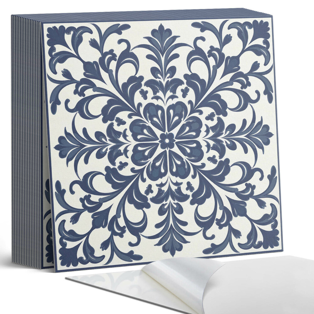 Samoprzylepne płytki Kwiatowy motyw z zielonymi liśćmi