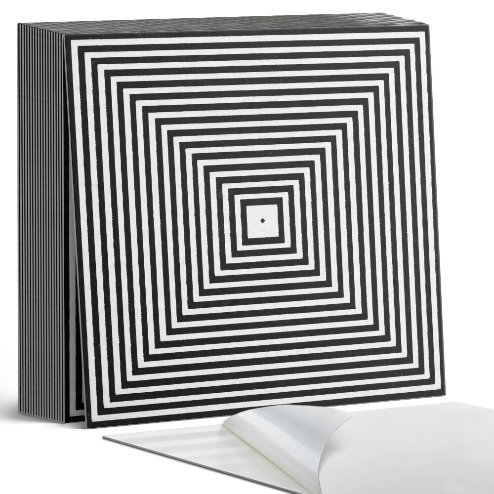 Samoprzylepne płytki Wzór koncentrycznych linii w kwadratach