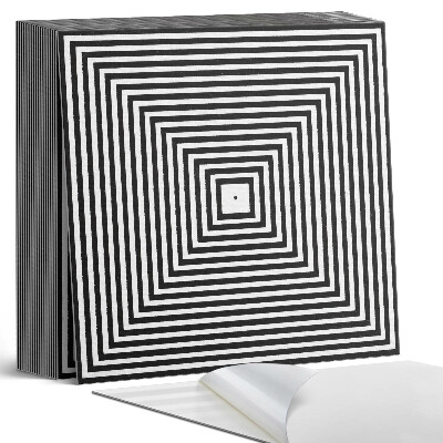 Samoprzylepne płytki Wzór koncentrycznych linii w kwadratach