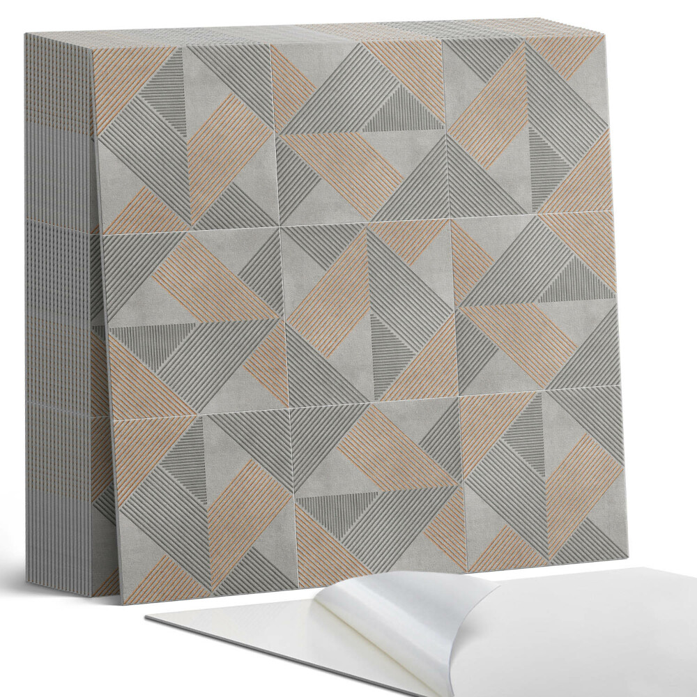 Samoprzylepne płytki na ścianę Trójkątny motyw geometryczny