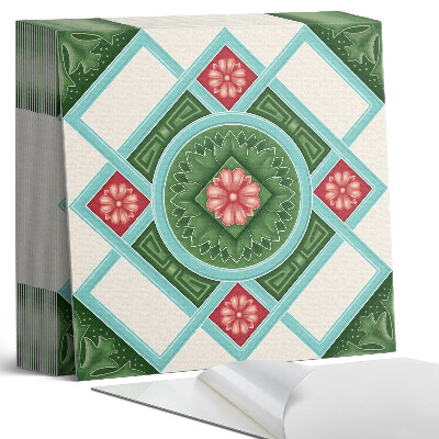 Samoprzylepne płytki Kwiatowy motyw w rombowym układzie