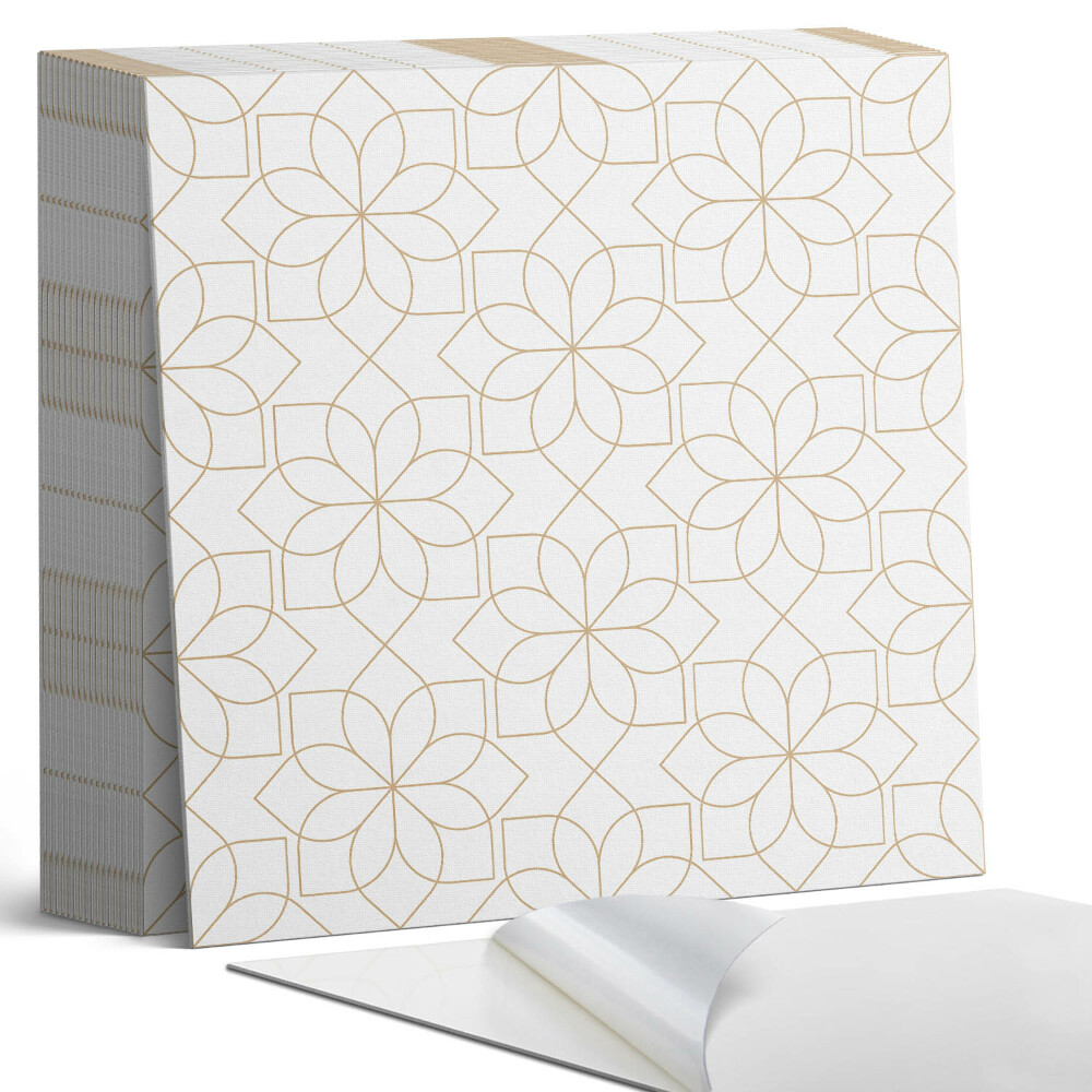 Samoprzylepne płytki na ścianę Kwiatowa geometria w nowoczesnym stylu